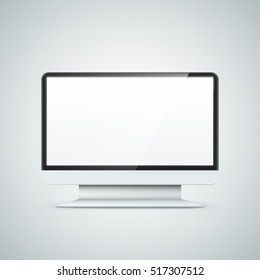 Computer Display. Illustration isolated on background. Graphic concept for your design