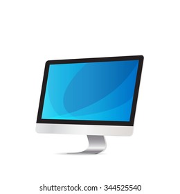 Computer display isolated colorful background . Vector illustration eps10