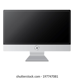 Computer display isolated on white
