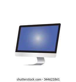 Computer display isolated on white  background . Vector illustration eps10