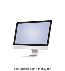 Computer display isolated on white  background . Vector illustration eps10