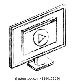 computer display with media player