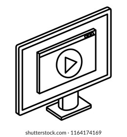 computer display with media player