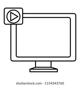 computer display with media player icon