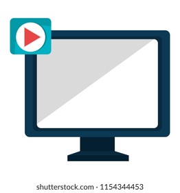 computer display with media player icon