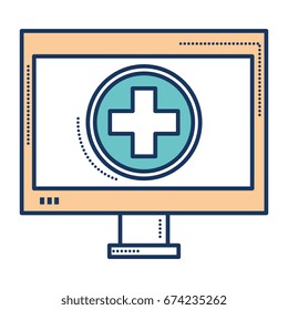 computer display with medical app