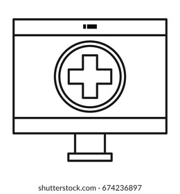 computer display with medical app