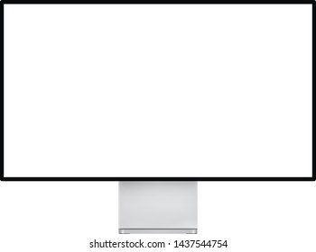 Computer display mockup. Realistic vector file.
