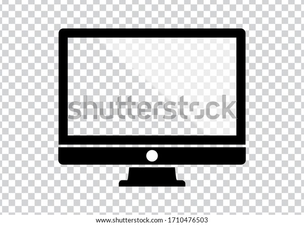 computer display monitor icon isolated on
transparent background. Vector
illustration