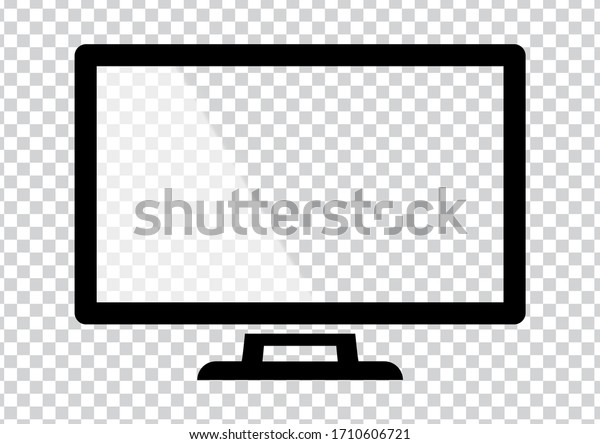computer display monitor icon isolated on\
transparent background. Vector\
illustration