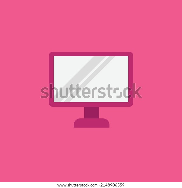 Computer display mouse keyboard. Technology\
communication background. Monitor vector icon. Flat graphic design.\
Screen computer monitor. EPS\
10