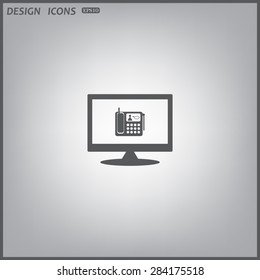 computer display. phone. icon. vector design