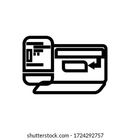 Computer display with seo outline icon. linear style sign for mobile concept and web design. Web browser code Optimization simple line vector icon. Custom code symbol, logo illustration