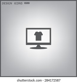 computer display. T-shirt  icon. vector design