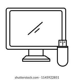 computer display with usb memory