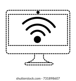computer display with wifi signal