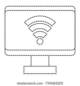 computer display with wifi signal