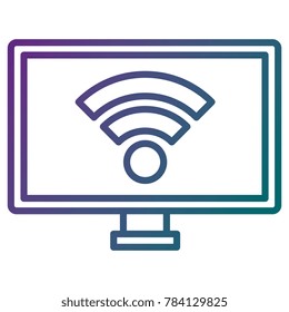 computer display with wifi signal
