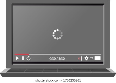 A computer displaying the screen of a video distribution site