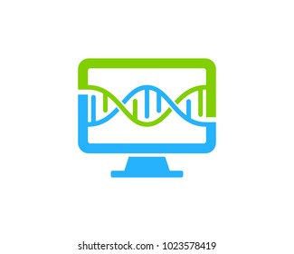 Computer Dna Icon Logo Design Element