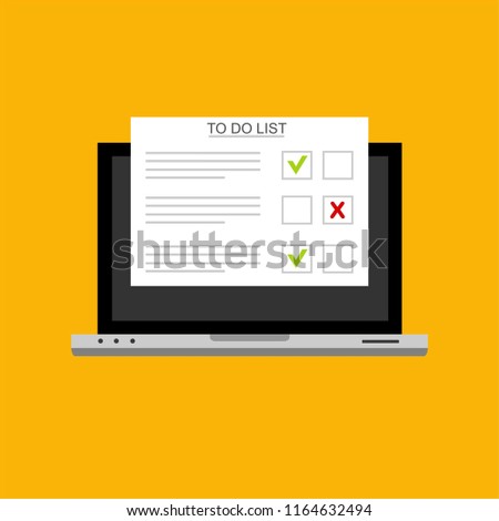 computer do list vector illustration flat stock vector royalty free