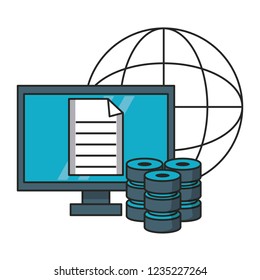 Computer with document and database