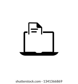 computer, document, icon. Element of web for mobile concept and web apps illustration. Icon for website design and development, app development. Vector