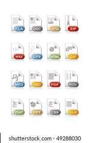 Computer document icon set