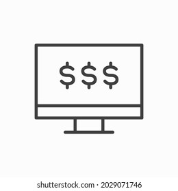 equipo con icono de signo de dólar
