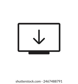 computer download icon symbol vector