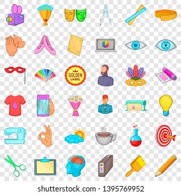 Computer drawing icons set. Cartoon style of 36 computer drawing vector icons for web for any design