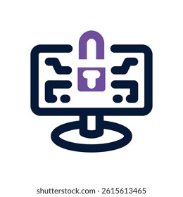 computer dual tone icon. Sleek and modern vector icon for websites, mobile apps, marketing materials, and corporate design. Fully scalable and ready to use.