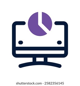 computer dual tone icon. vector icon for your website, mobile, presentation, and logo design.