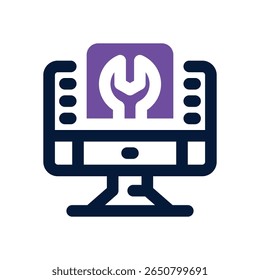 computer duotone icon. Sleek and modern vector icon for websites, mobile apps, marketing materials, and corporate design. Fully scalable and ready to use.