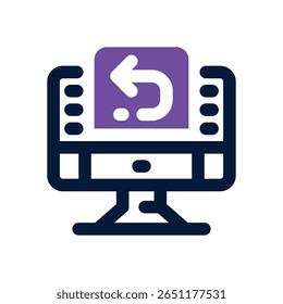 computer duotone icon. Sleek and modern vector icon for websites, mobile apps, marketing materials, and corporate design. Fully scalable and ready to use.