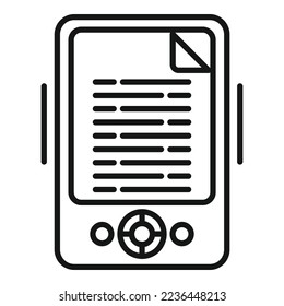 Computer ebook icon outline vector. Internet web. Digital education