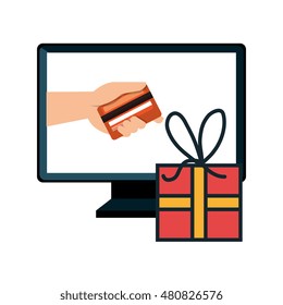 computer e-commerce buy market isolated