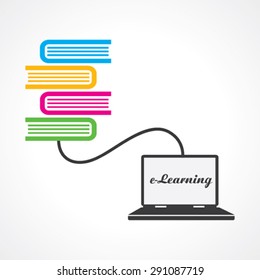 Computer education concept stock vector
