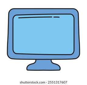 computer education doodle icon isolated