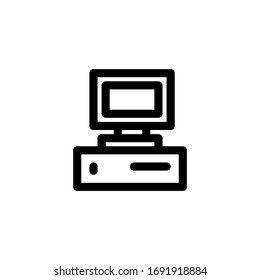 Ilustración del vector de iconos de esquema de educación del equipo
