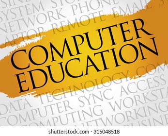 Computer Education word cloud concept