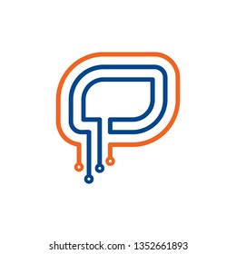 Computer Electronic Circuit Artificial Intelligent Brain Symbol