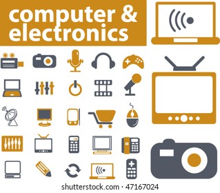 computer & electronics signs. vector