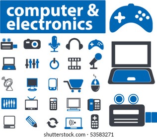 computer & electronics signs. vector