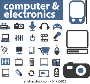 computer & electronics signs. vector