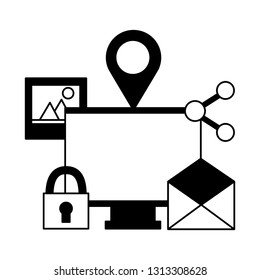 computer email padlock picture