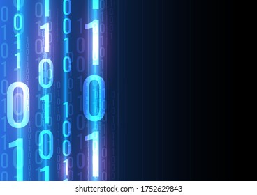 computer encryption concept, digital abstract background, numeric decode technology graphic vector
