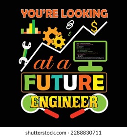 Computer Engineer T-shirt Design Vector Template