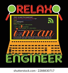 Computer Engineer T-shirt Design Vector Template