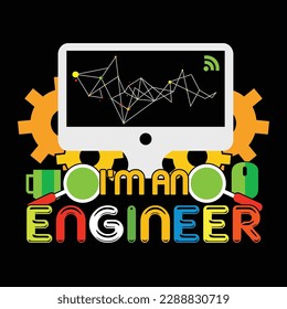 Computer Engineer T-shirt Design Vector Template